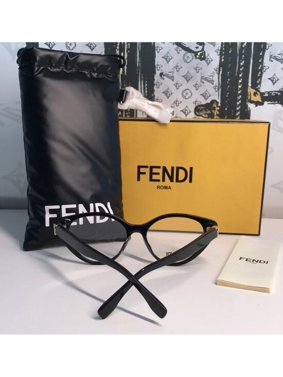 NEW Authentic Fendi FE50020I 001 Cat-Eye Eyeglasses – Shiny Black main image 9